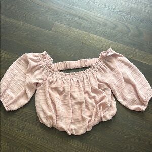 Pink Off-Shoulder Blouse